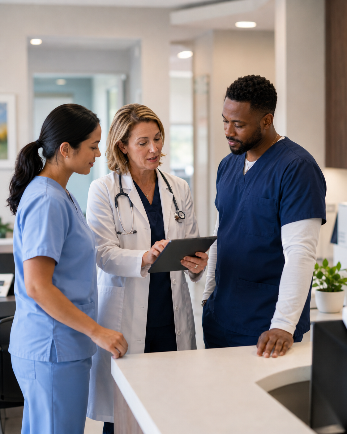 Medical practice operations and healthcare staff workflow supported by VAIIO applications
