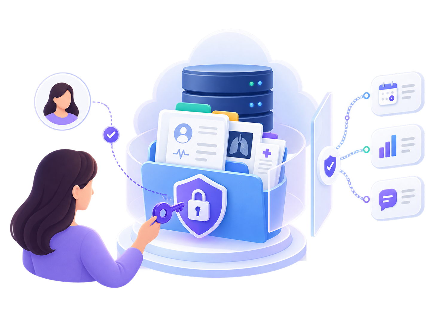 Healthcare data governance with customer-controlled data for VAIIO Health applications