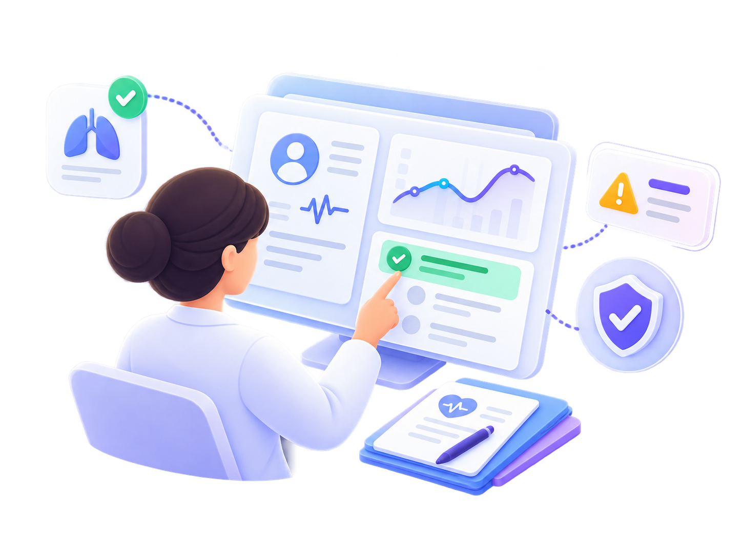VAIIO-controlled healthcare application software with customer-controlled healthcare data